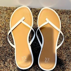 Brand New - NY & C white sandals